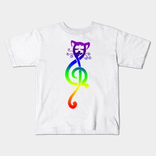 Musicat in Technicolor Kids T-Shirt